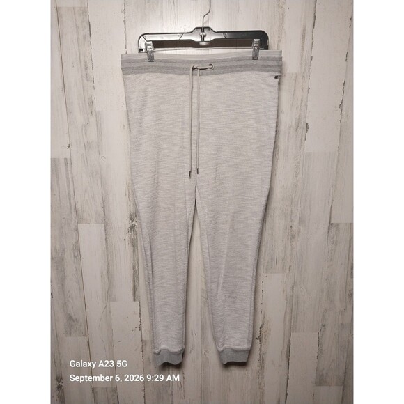 American Eagle Outfitters Pants - American Eagle Women’s Gray Knit Jogger Pants L Solid Drawstring Elastic Waist